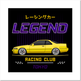 Tuner Yellow MK2 Legend V6 JDM Posters and Art